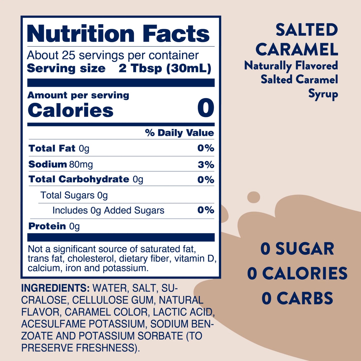 Sugar Free Salted Caramel Syrup