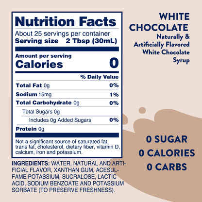 Sugar Free White Chocolate Syrup